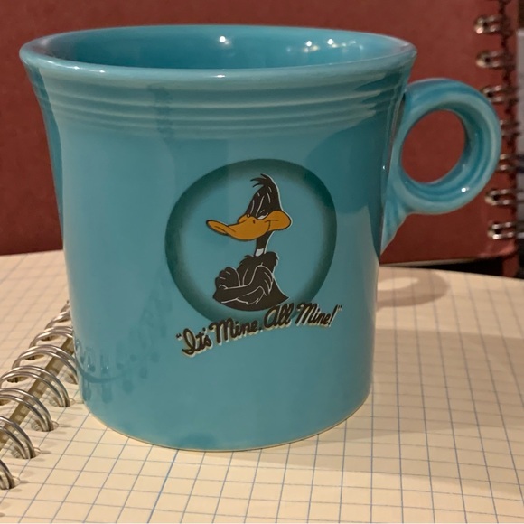 Vintage Homer Laughlin Fiesta Warner Bros. 1994 Daffy Duck Mug Teal - Picture 1 of 11